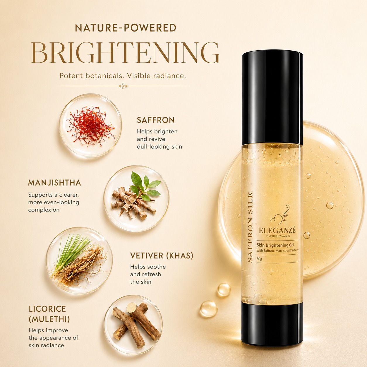 Saffron Silk – Skin Brightening Gel Saffron Silk – Skin Brightening Gel - Image 4