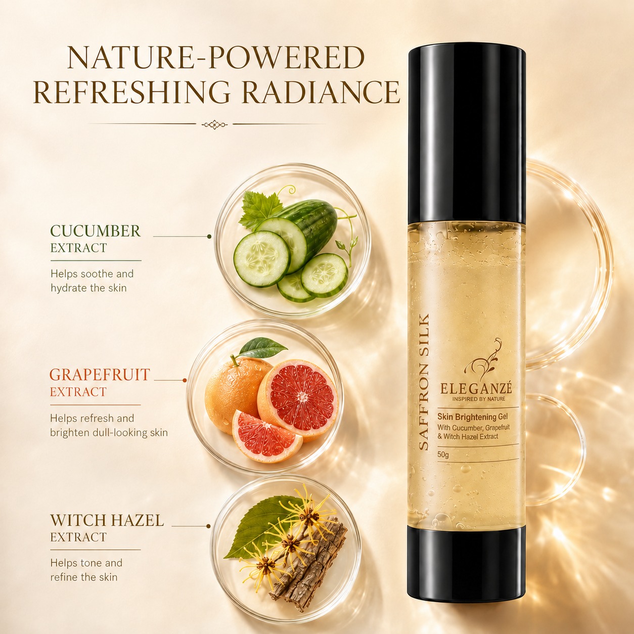 Saffron Silk – Skin Brightening Gel Saffron Silk – Skin Brightening Gel - Image 3