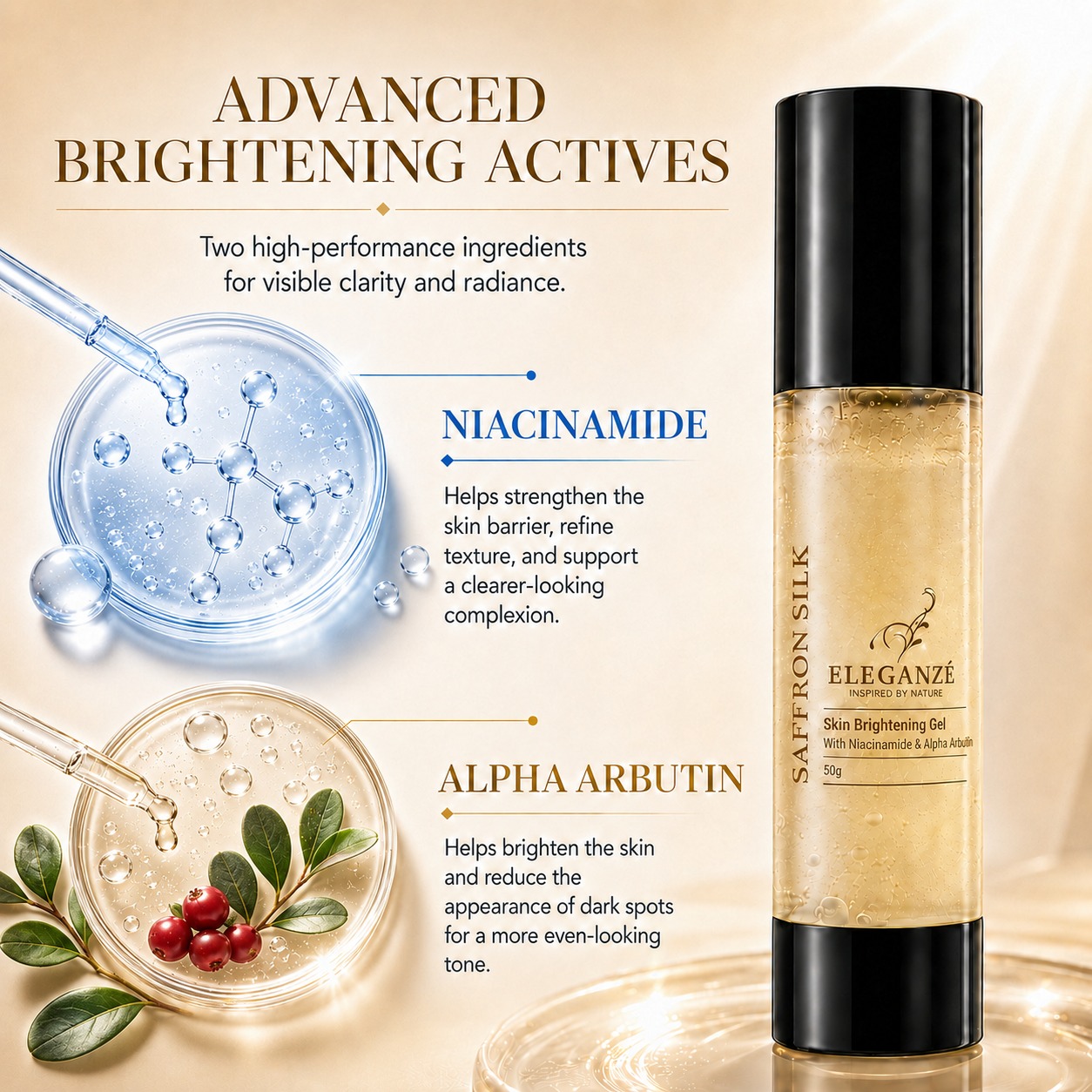Saffron Silk – Skin Brightening Gel Saffron Silk – Skin Brightening Gel - Image 2